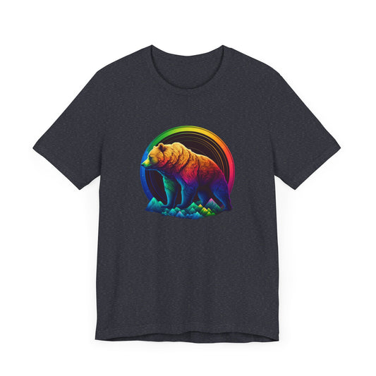 Rainbow Mountain Bear - Short Sleeve T-Shirt