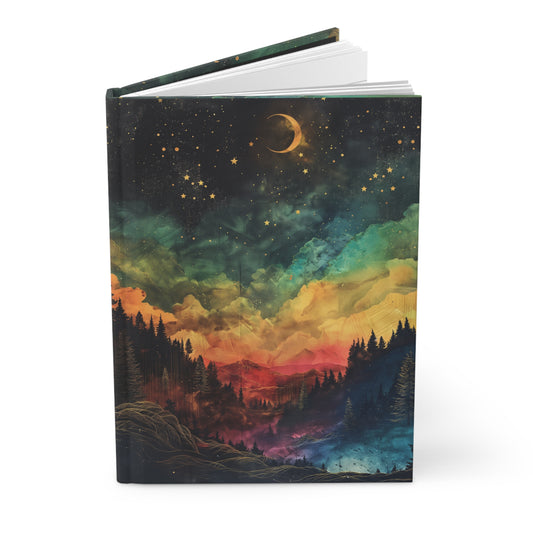 Hilltop Aurora - Hardcover Lined Notebook